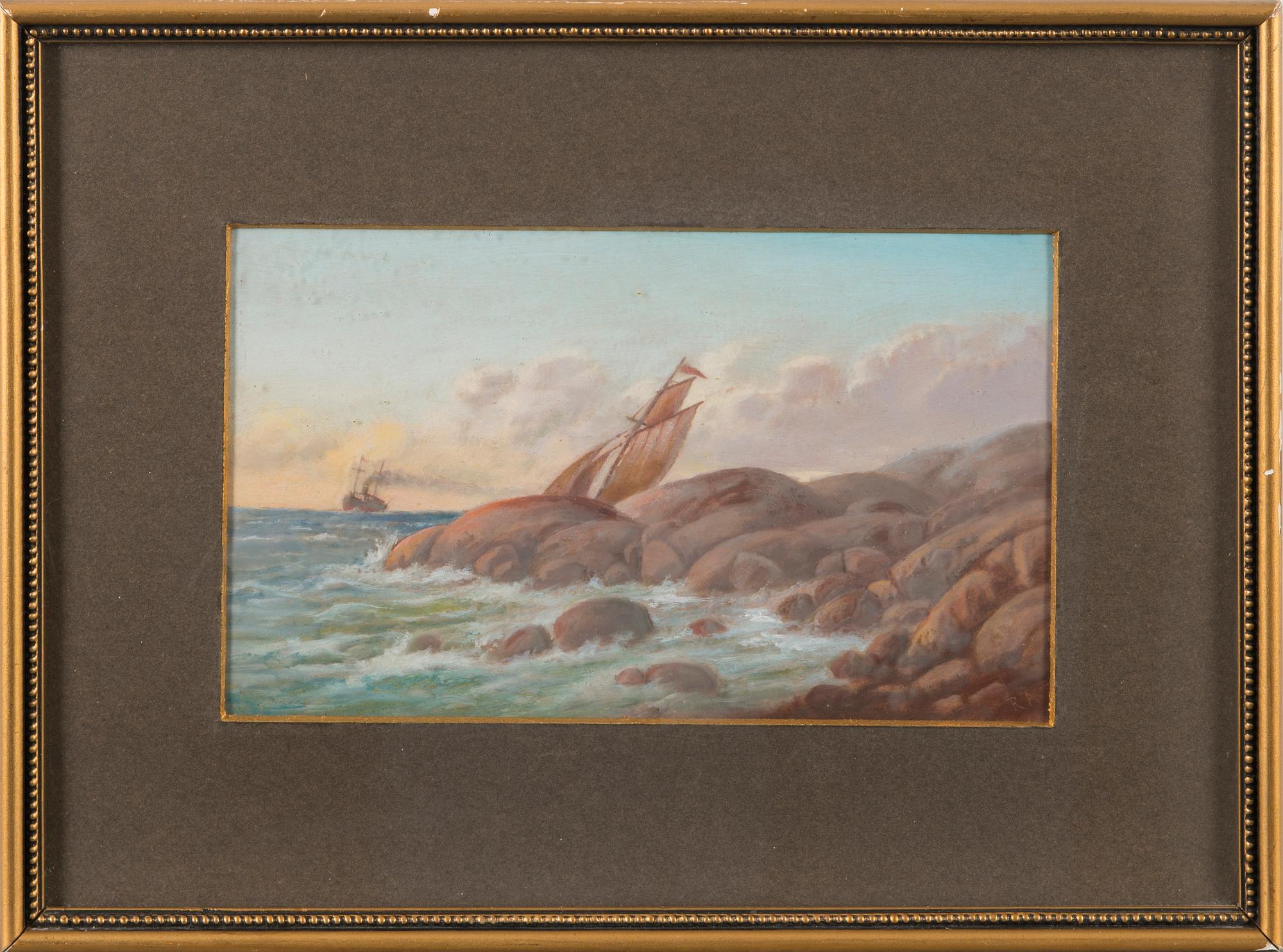 oil on board, signed.