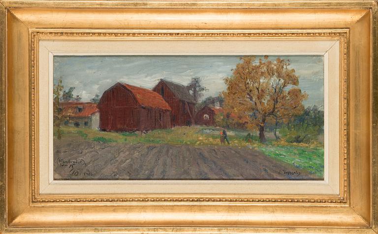 Erik Tryggelin, oil on canvas, signed and dated 15/10 1906.