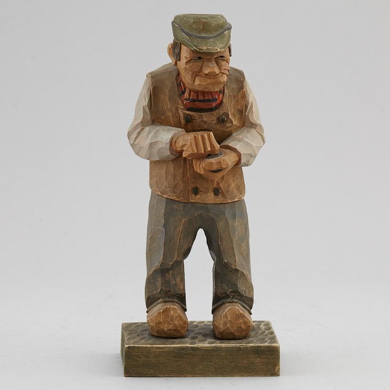 HERMAN ROSELL, sculpture, painted wood, signed and dated 1930.