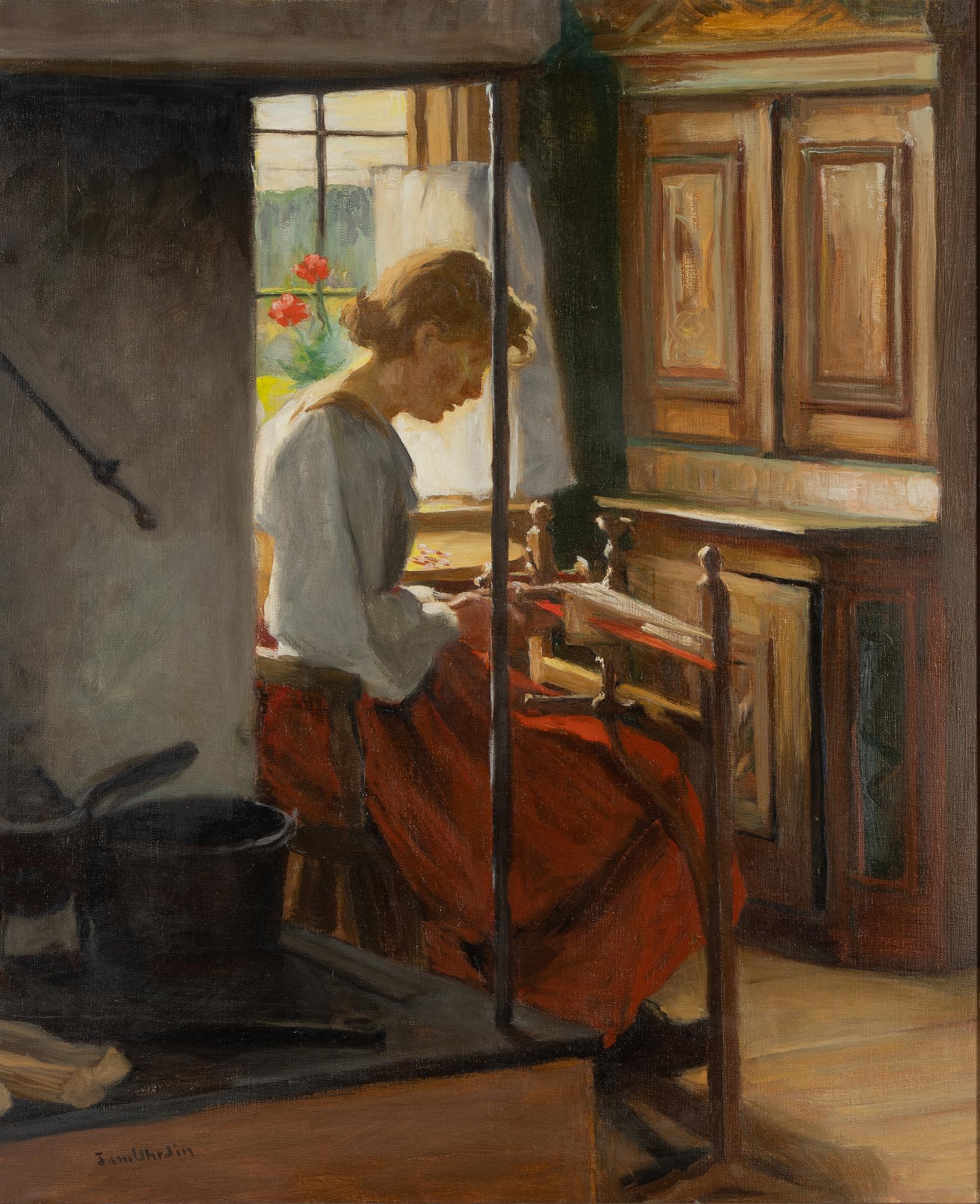 Sam Uhrdin, oil on canvas, signed. dated 1953 verso.
