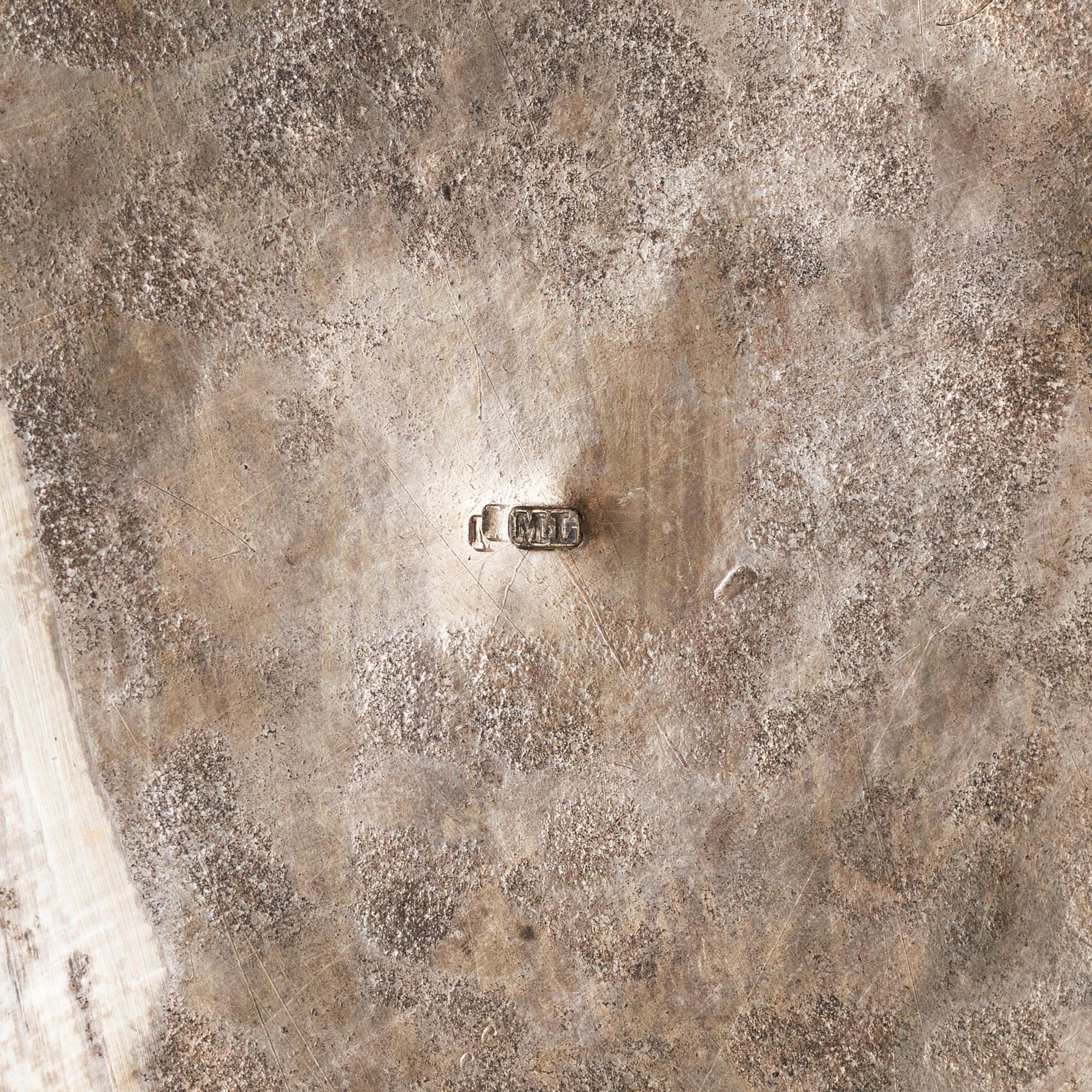 Dryckeskanna, silver, möjligen Hannover 1800-tal, importstämplad London 1878.