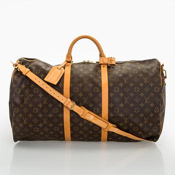 Louis Vuitton, a Monogram Canvas 'Keepall 60 Bandoulière' weekend bag.