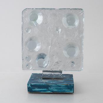 Edvin Öhrström, sculpture, cast glass, Lindshammar Glassworks.