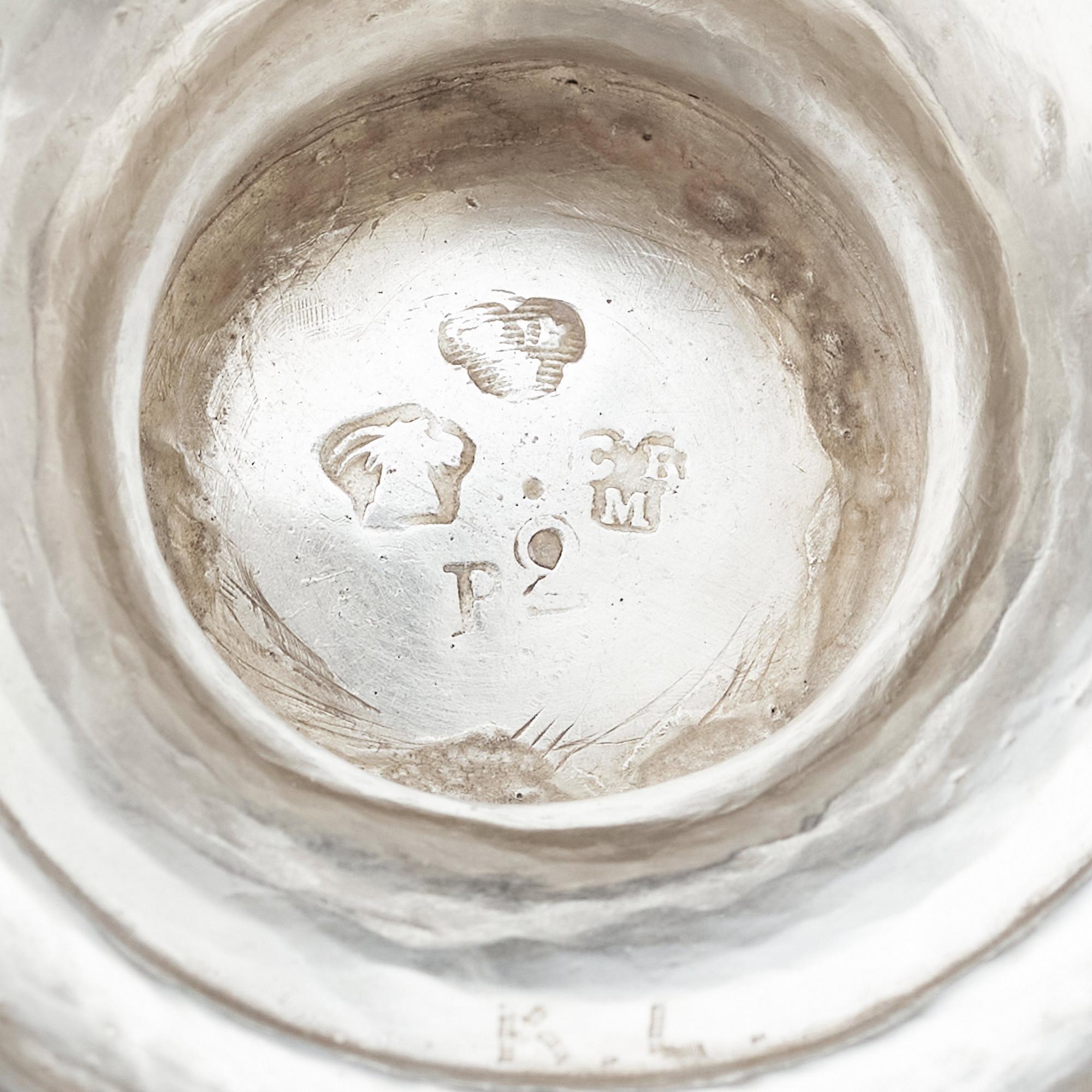 Christopher Bauman, brännvinsskål, silver, Hudiksvall 1797.