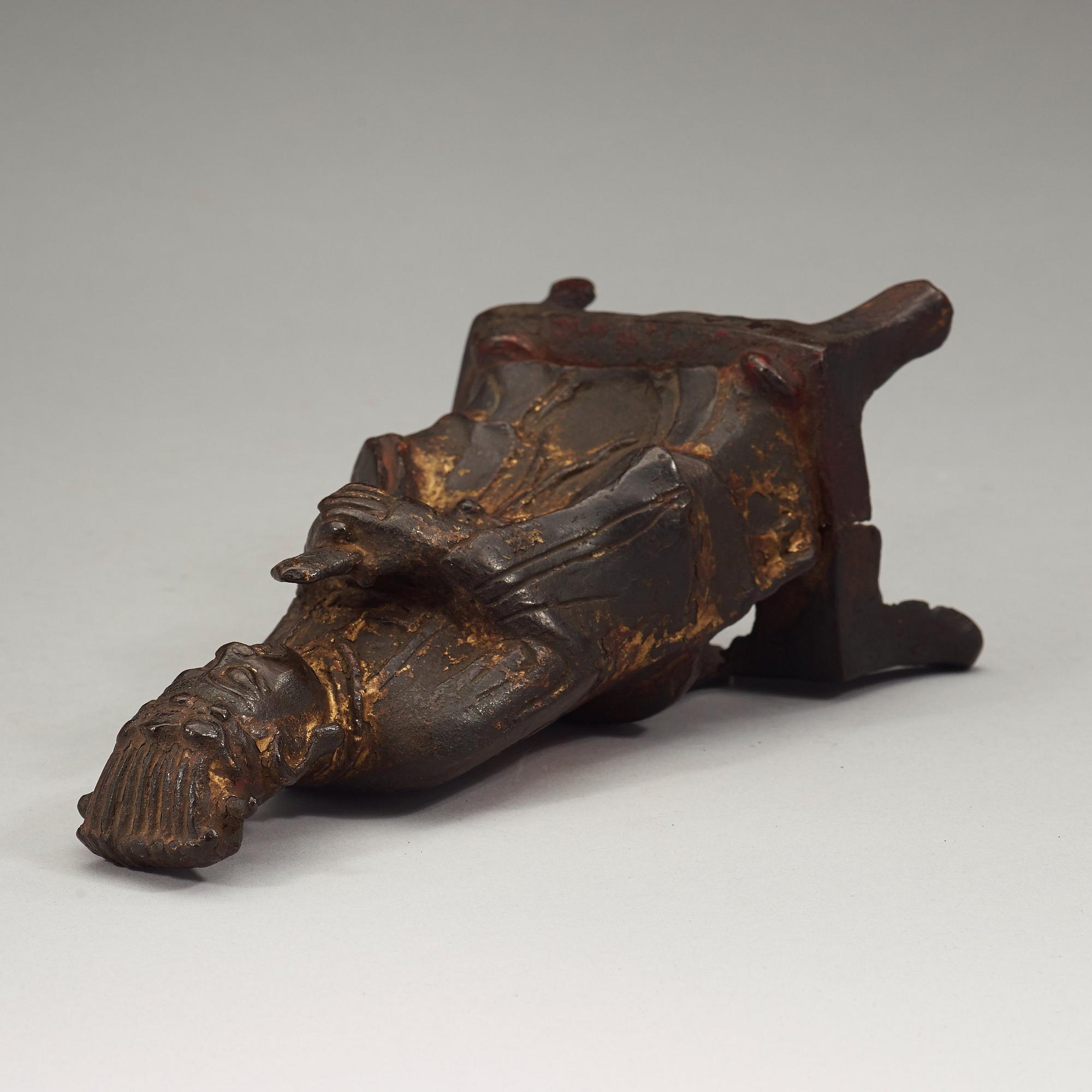 A bronze figure of a daoist deity, Ming dynasty (1368-1644).