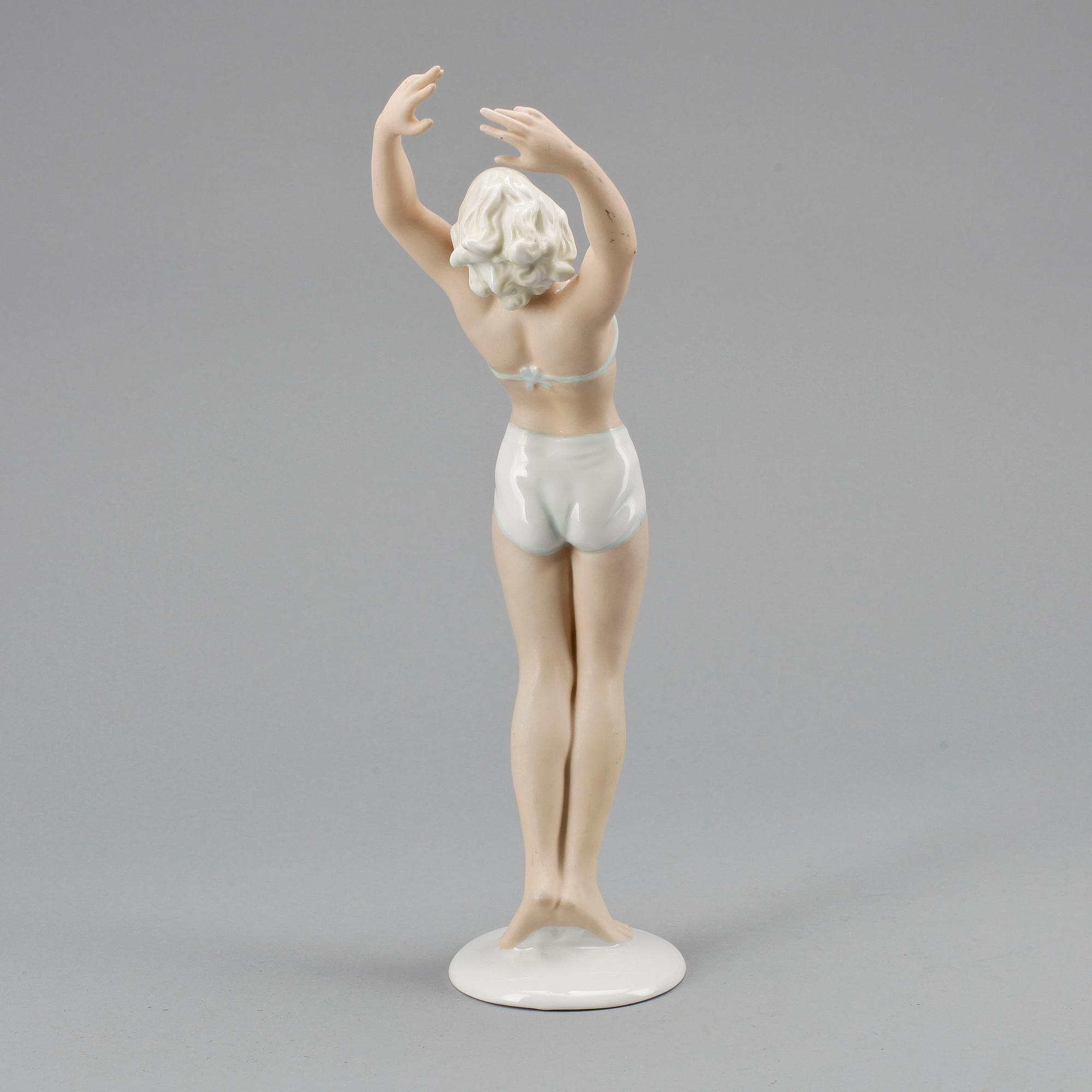 FIGURIN, porslin, art deco, Schaubach Kunst, Tyskland, 1930-tal.
