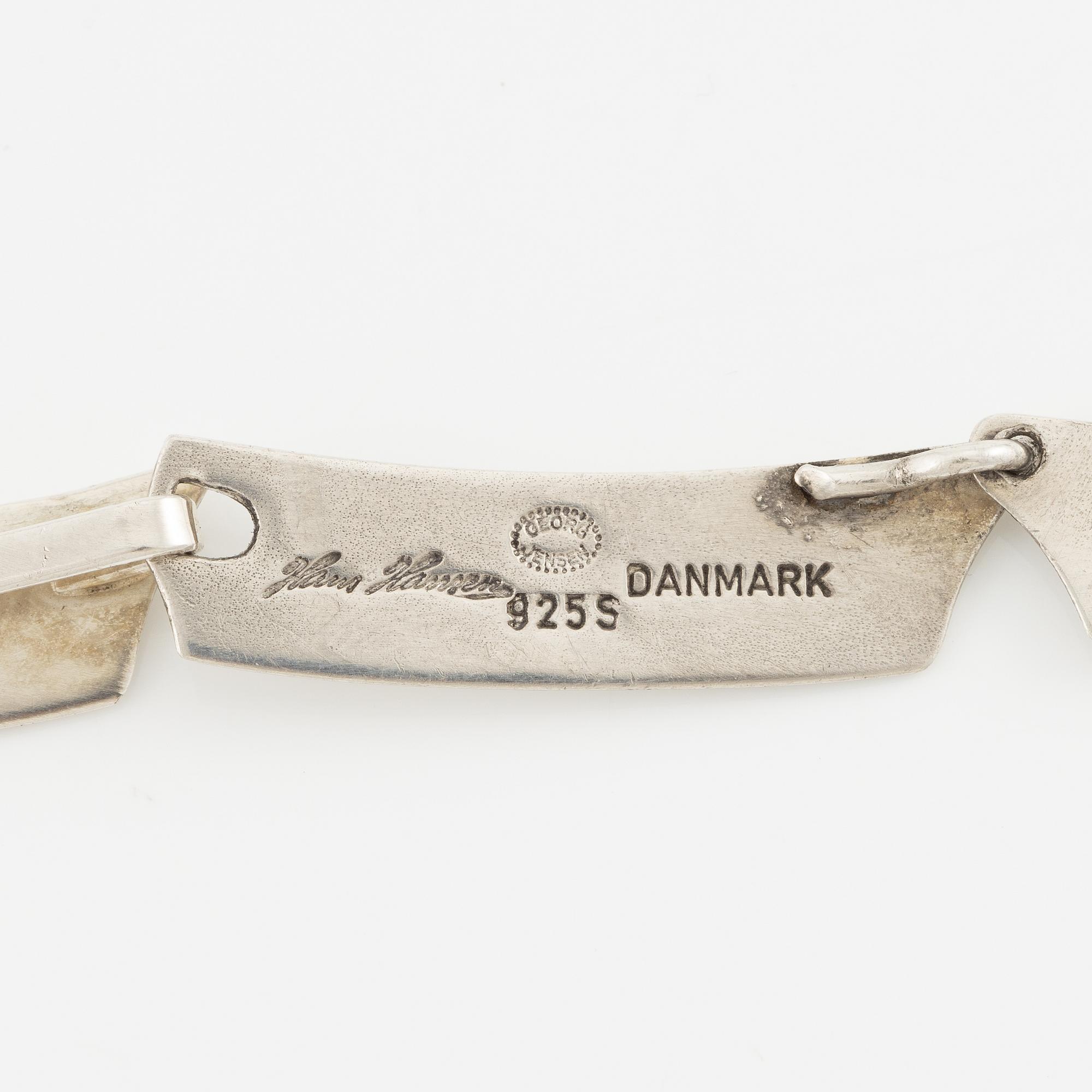 Bent Knudsen, a sterling silver necklace, Hans Hansen, Georg Jensen, Denmark.
