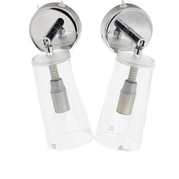 Gunnel Svensson, wall lights, a pair, “Manhattan 8”, for Bsweden, late 20th century.