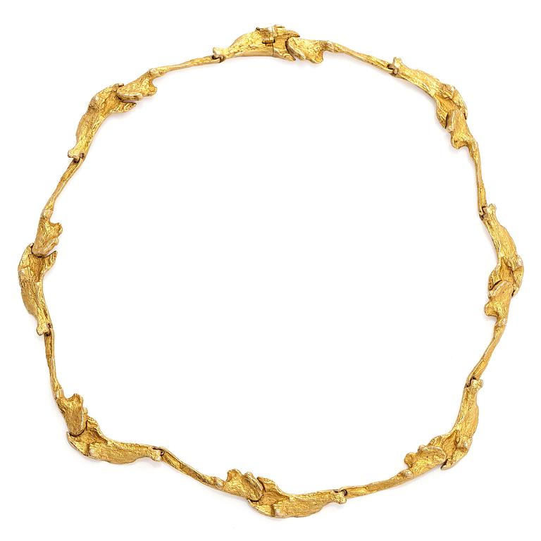 Björn Weckström, Collier, "Mariehand", 18K guld, Lapponia 1991.