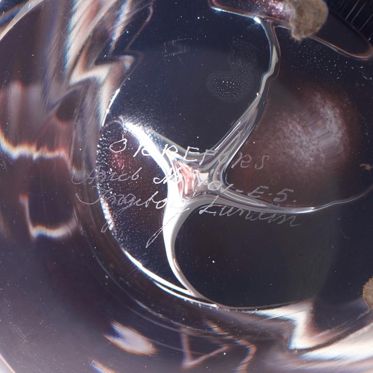 Ingeborg Lundin, vas, Ariel, "Ansikten", Orrefors 1975.