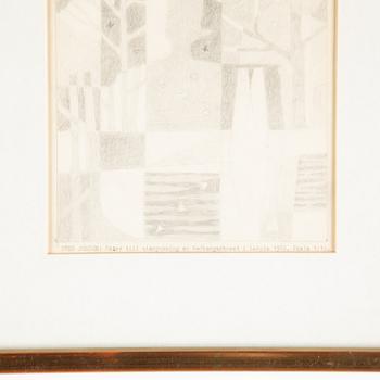 Sven Jonson, blyertsteckning.