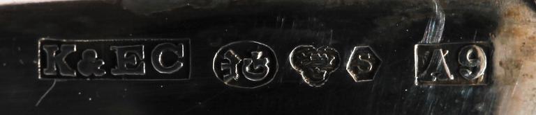 PUNCHMUGGAR, 12 st, silver. CESON, Göteborg. Olika år.