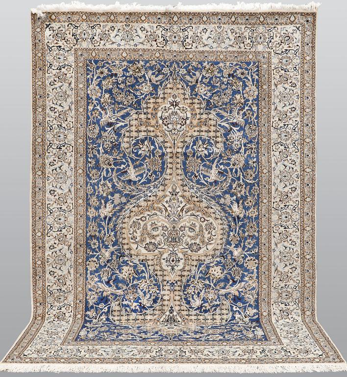 Matta, Nain, part silk, ca 310 x 210 cm.