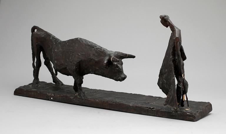 PUCK STOCKLASSA, bemålad gjutmassa, sign o numr 1/4.