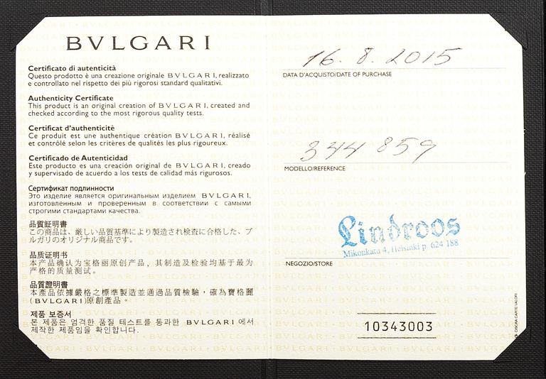 BULGARI, ÖRHÄNGEN, 18K guld, gröna kvartser, ametister, diamanter ca 0.30 ct tot.