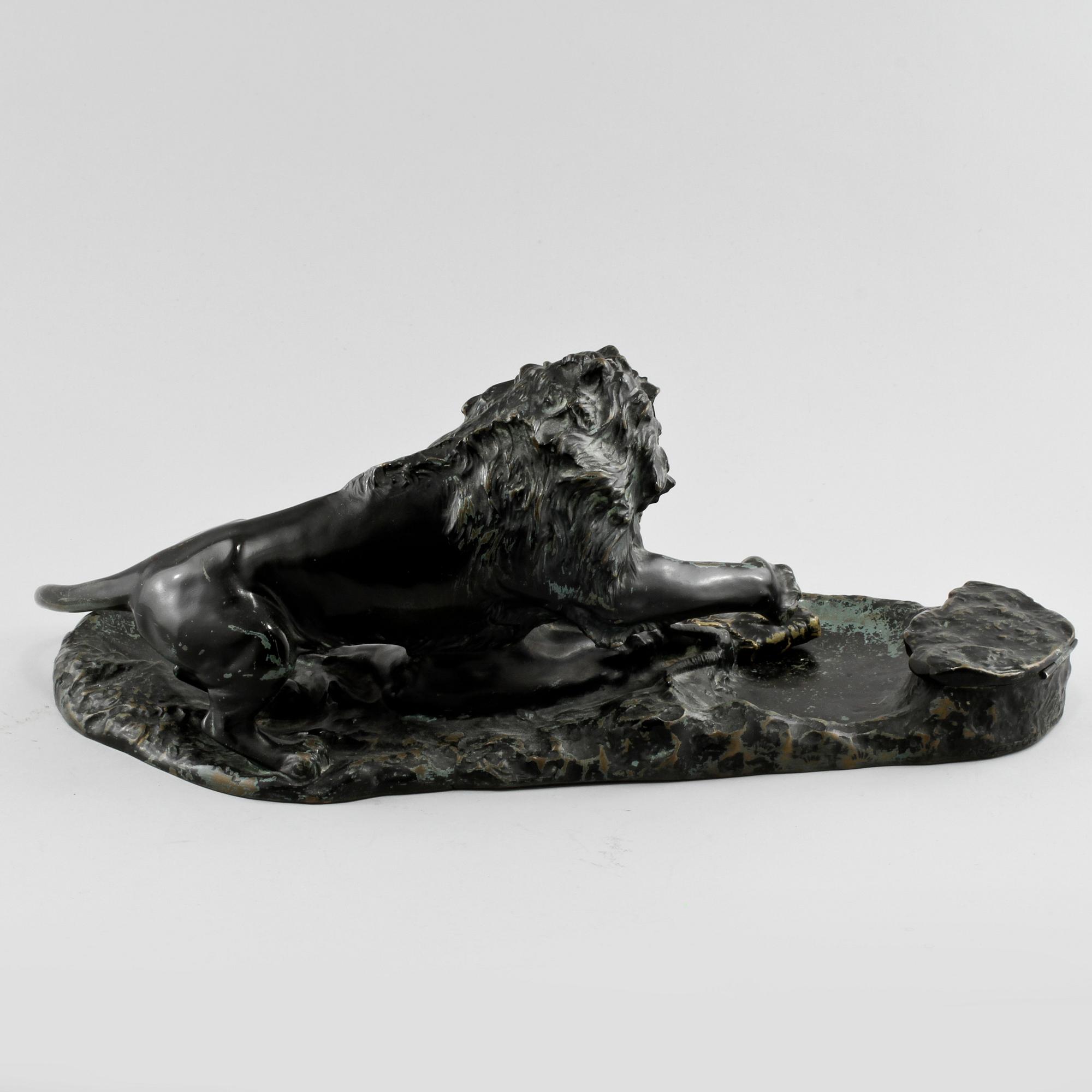 SKRIVSTÄLL, metall, sekelskiftet 1900.