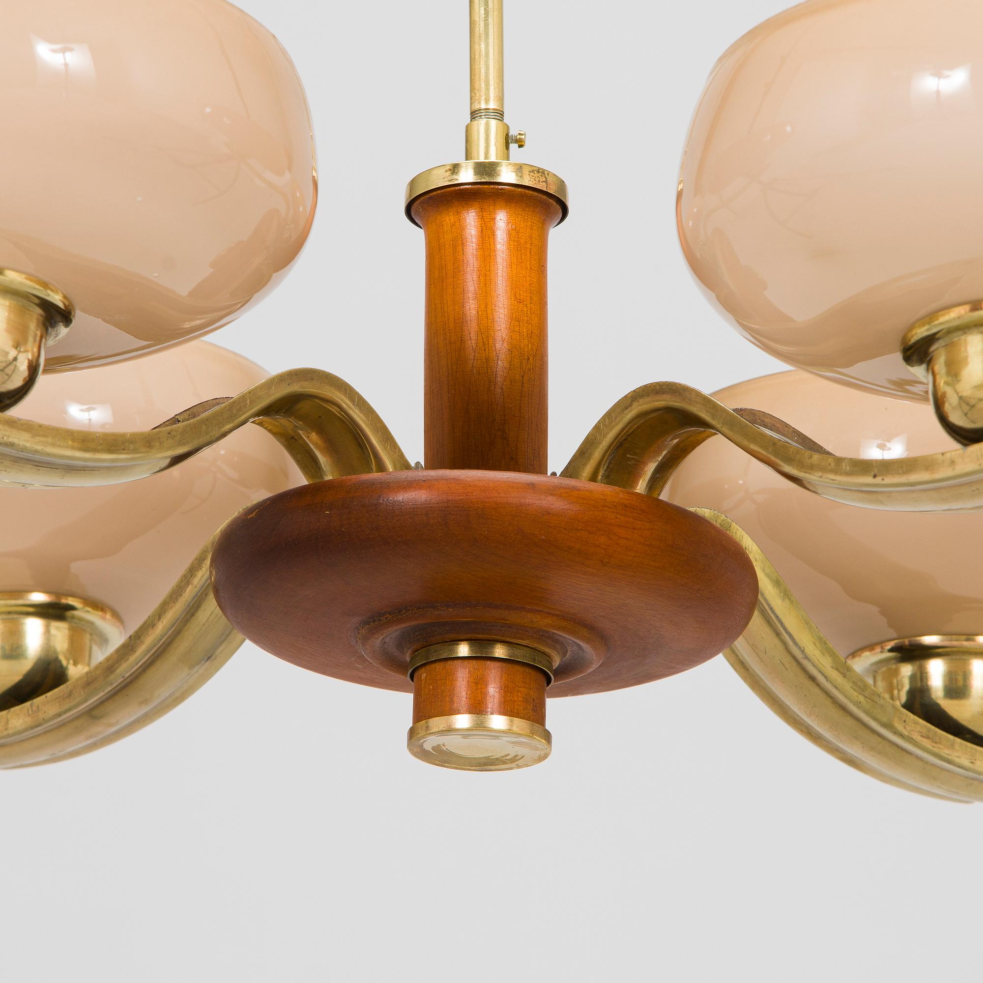 Paavo Tynell, taklampa, modell 1255/4, Taito, 1930-tal.