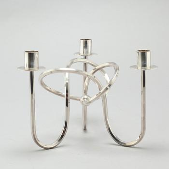 Josef Frank, a silver platen "Vänskapsknuten" candelabra, Firma Svenskt Tenn, designed in 1938,