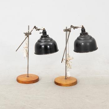 Industrial lamps, a pair possibly Germany, first half of the 20th century.