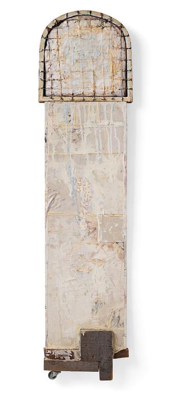 Jan Håfström, Signed and dated Berlin 1986 on verso on both parts. Diptych, mixed media on panel.