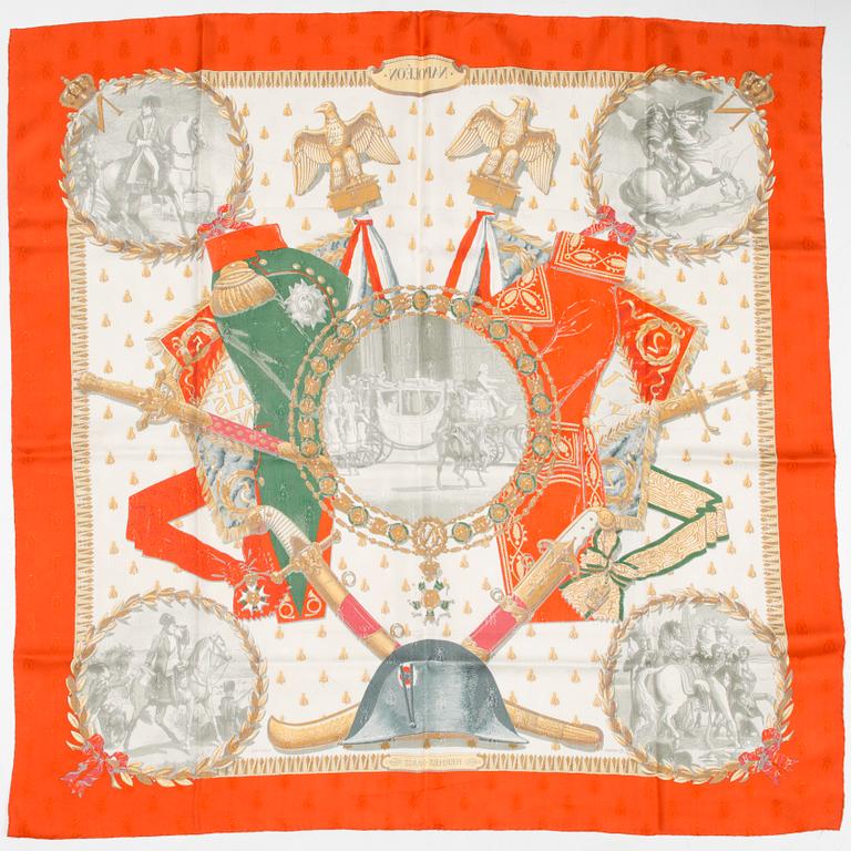 HERMÈS, "Napoleon", scarf.