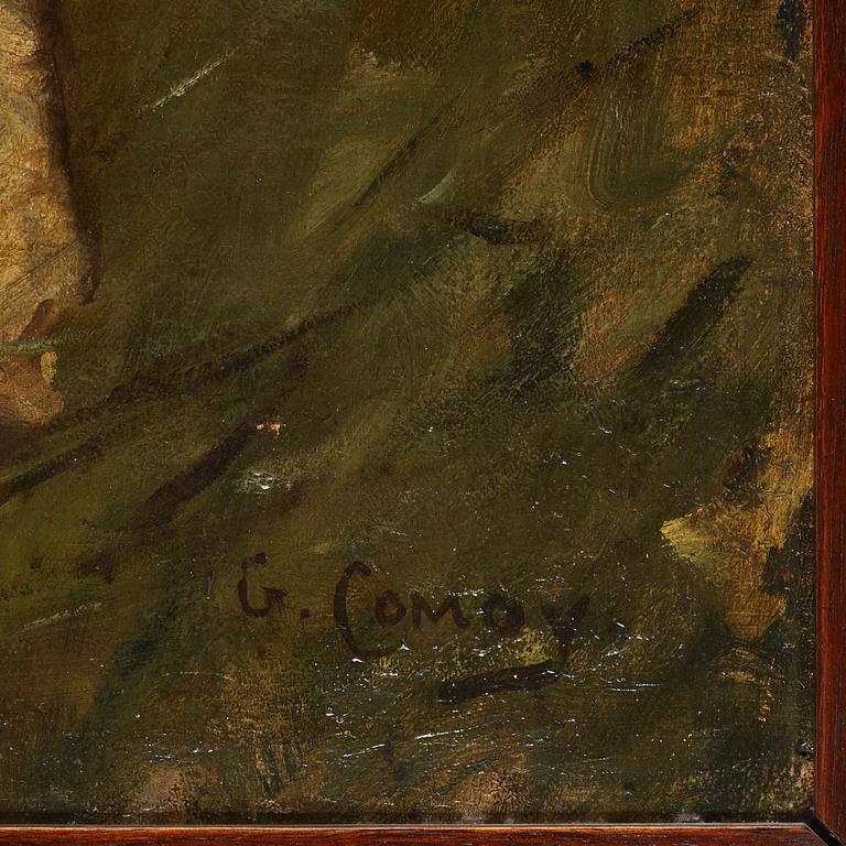 Marie Emmanuel G Comoy, olja på duk, signerad.
