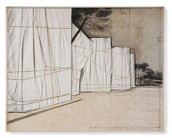 386. Christo Vladimirov Javacheff, "The Wall / Project for a Wrapped Roman Wall".