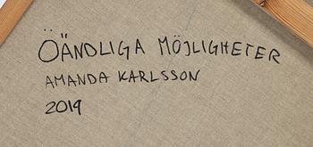 Amanda Karlsson, olja på duk, signerad och daterad 2019  a tergo.