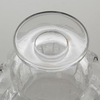 SKÅL PÅ FOT, glas, Lalique, Frankrike, 1900-talets andra hälft.