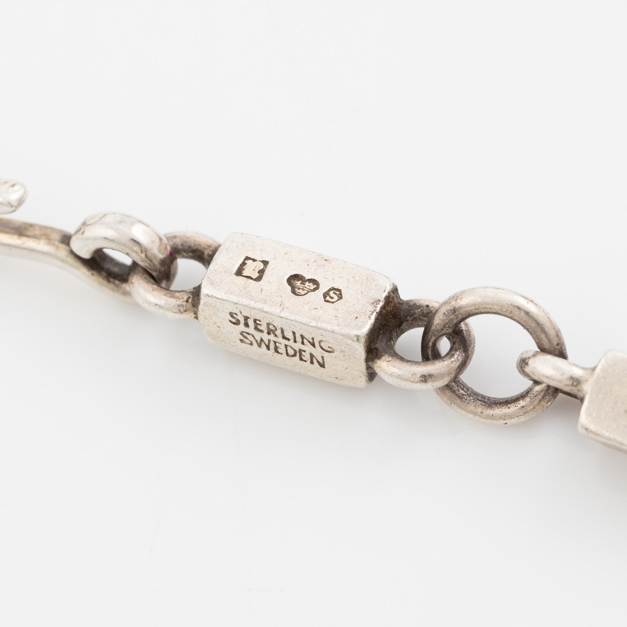 Wiwen Nilsson, necklace, silver, rod links.