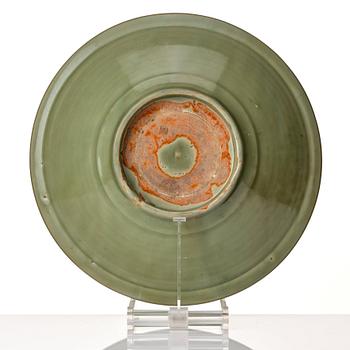 A celadon dish, Ming dynasty (1368-1644).
