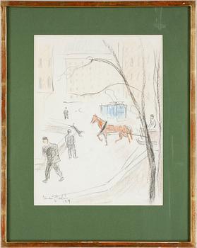 Einar Jolin · EINAR JOLIN, krita. Sign o dat 1919.