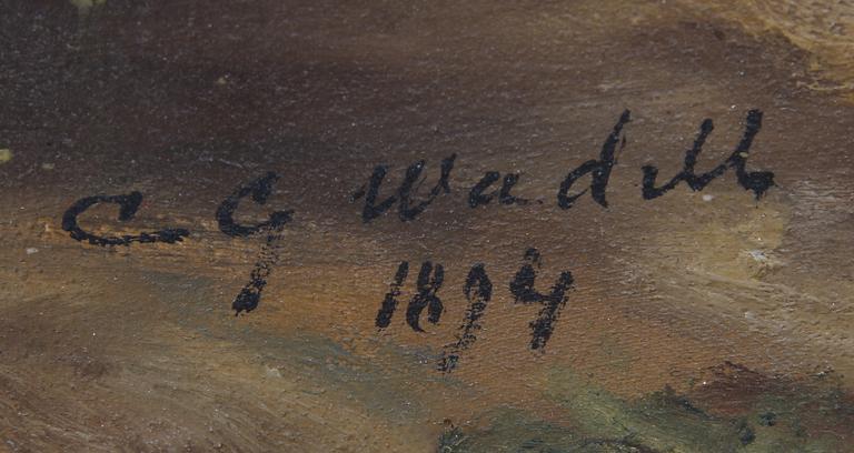 CARL GABRIEL WADELL, olja på duk. Sign o dat 1894.