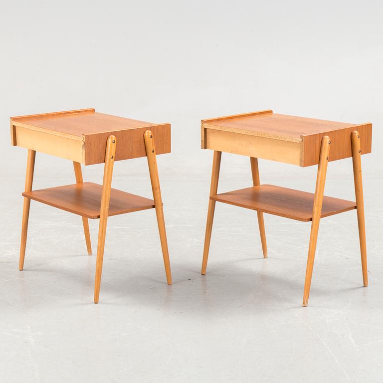 A pair of 1960s night tables by AB Carlström & Co, Möbelfabrik.