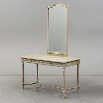 A 1930/40's mirror with table.