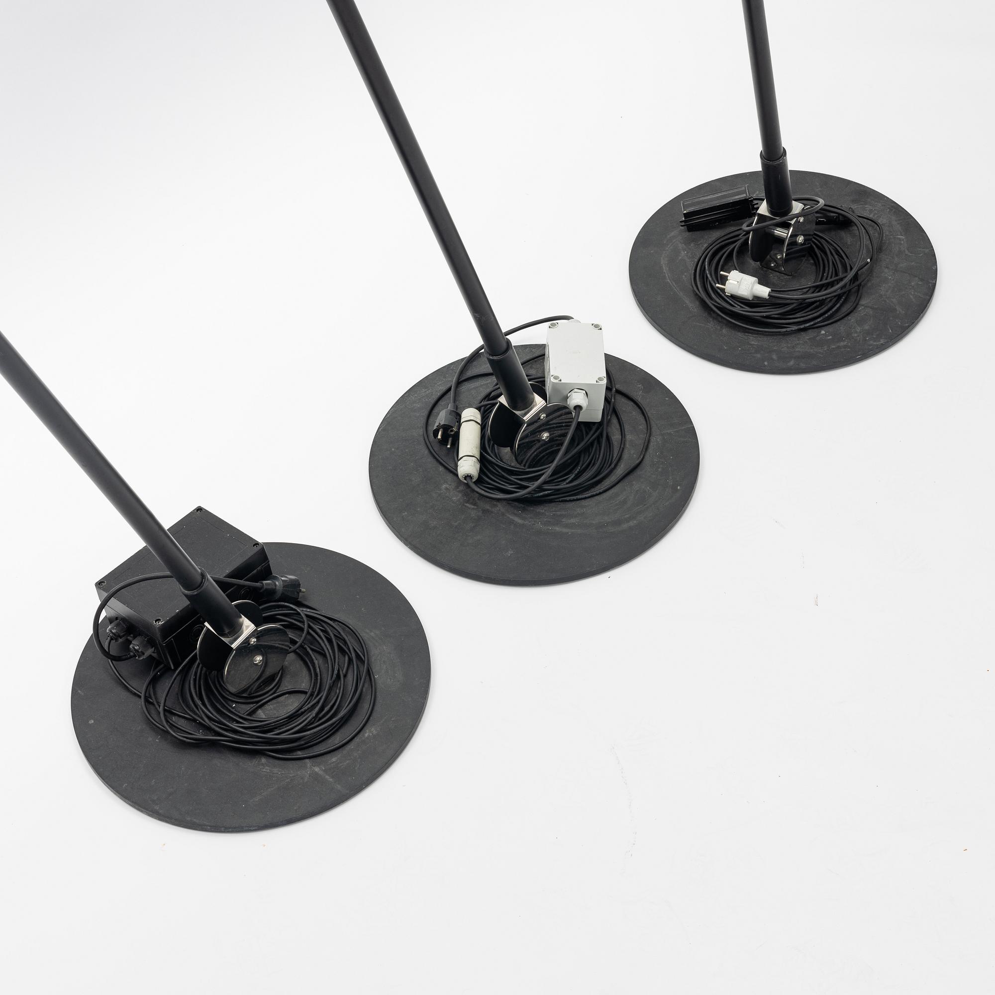 A set of three floor/outdoor lights, Davide Groppi, 21st Century.