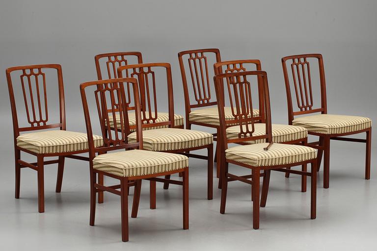 MATSALSMÖBEL, 9 delar, "Nybo", Nordiska kompaniet, formgiven 1948. Brickmärkt.