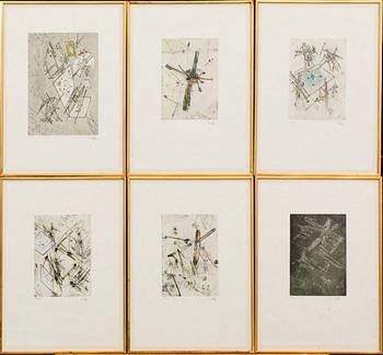 ROBERTO MATTA, etching and aquatint in colours signed and dated.