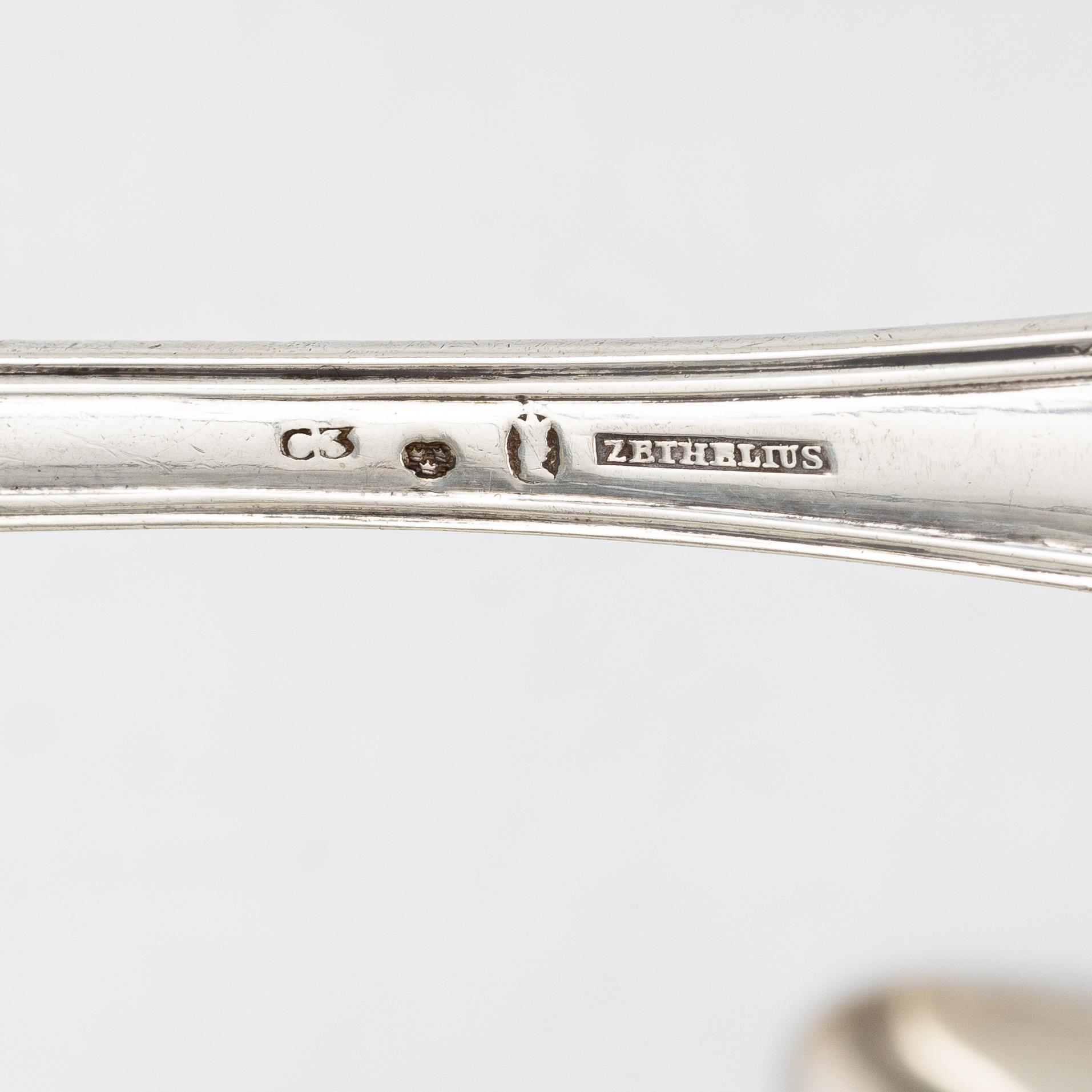 Matskedar, 7 st, silver, Sverige, 1700-1800-tal.