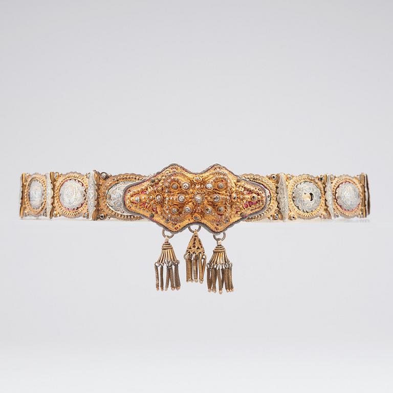 An Ottoman empire / Armenian bridal belt, around 1890-1910.