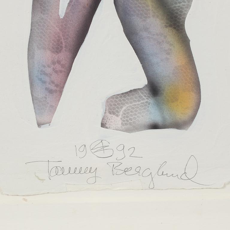 TOMMY BERGLUND, blandteknik, signerad och daterad 1992.