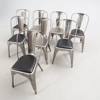 Xavier Pauchard chairs, 8 pcs, "A Stol", Tolix, France. 2000s.