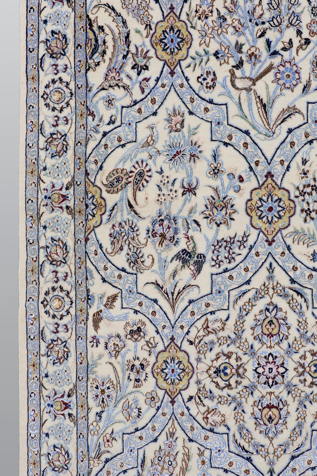 A runner, Figural Nain part silk so called 6LAA, ca 303 x 100 cm.