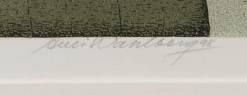 AULI WAHLBERG, serigrapoh, signed and dated -98, numbered 99/100.