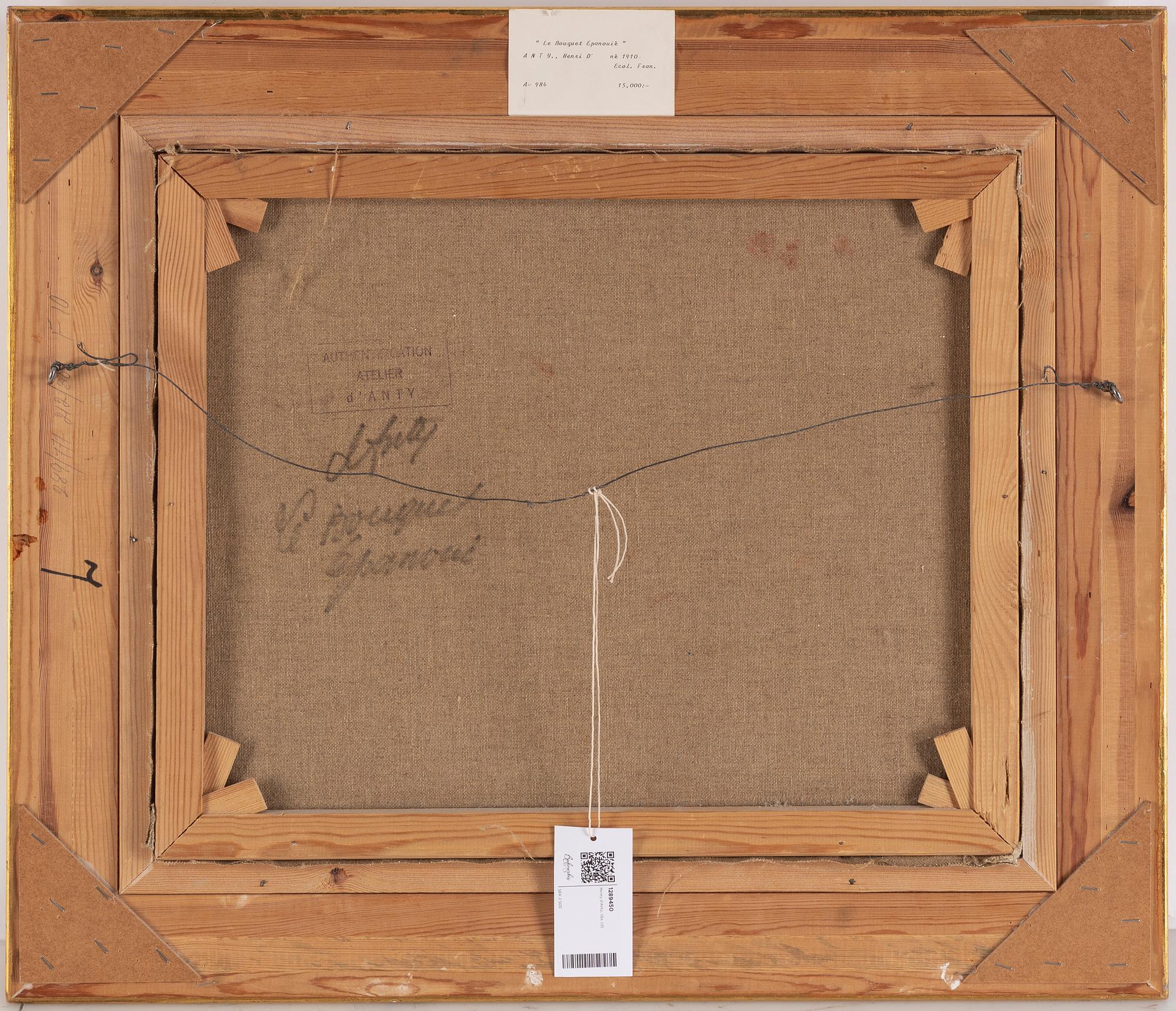 Henry d'Anty, oil on canvas, signed.