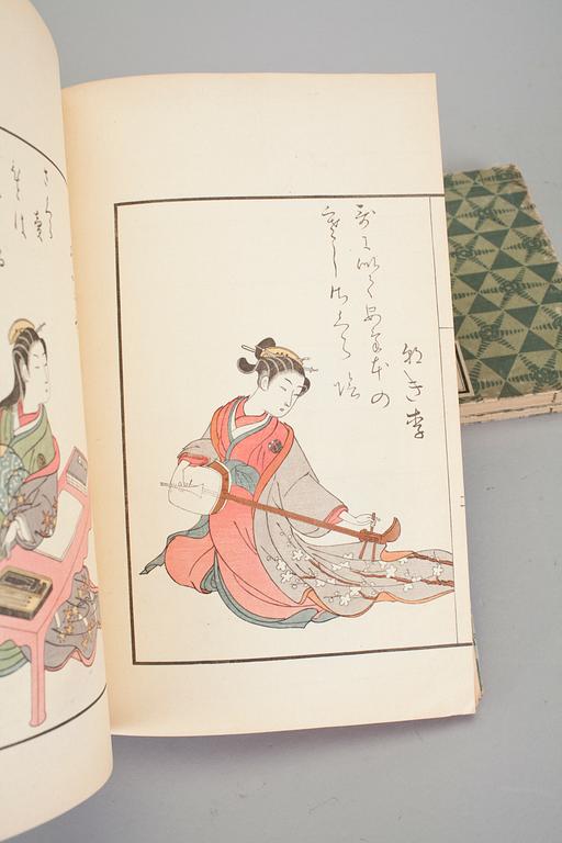 BÖCKER, fem band, efter Harunobu Suzuki, 1900-tal.