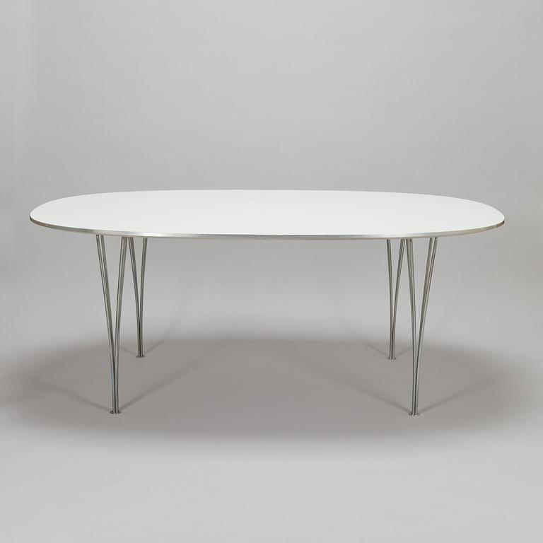 Bruno Mathsson & Piet Hein, ruokapöytä, "Superellips", Fritz Hansen, Danmark.