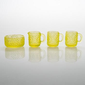 Nanny Still, A 23-piece set of 'Grapponia' glass tableware for Riihimäen Lasi, Finland. Design year 1968.