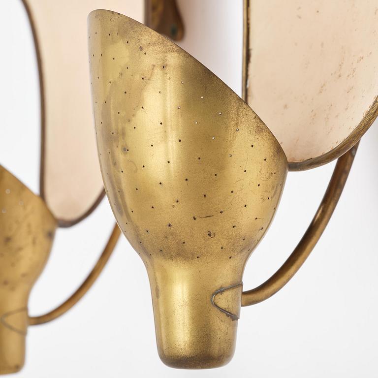 Carl-Axel Acking, a pair of wall lamps model "5017", Bröderna Malmströms Metallvarufabrik, Malmö, 1940s.