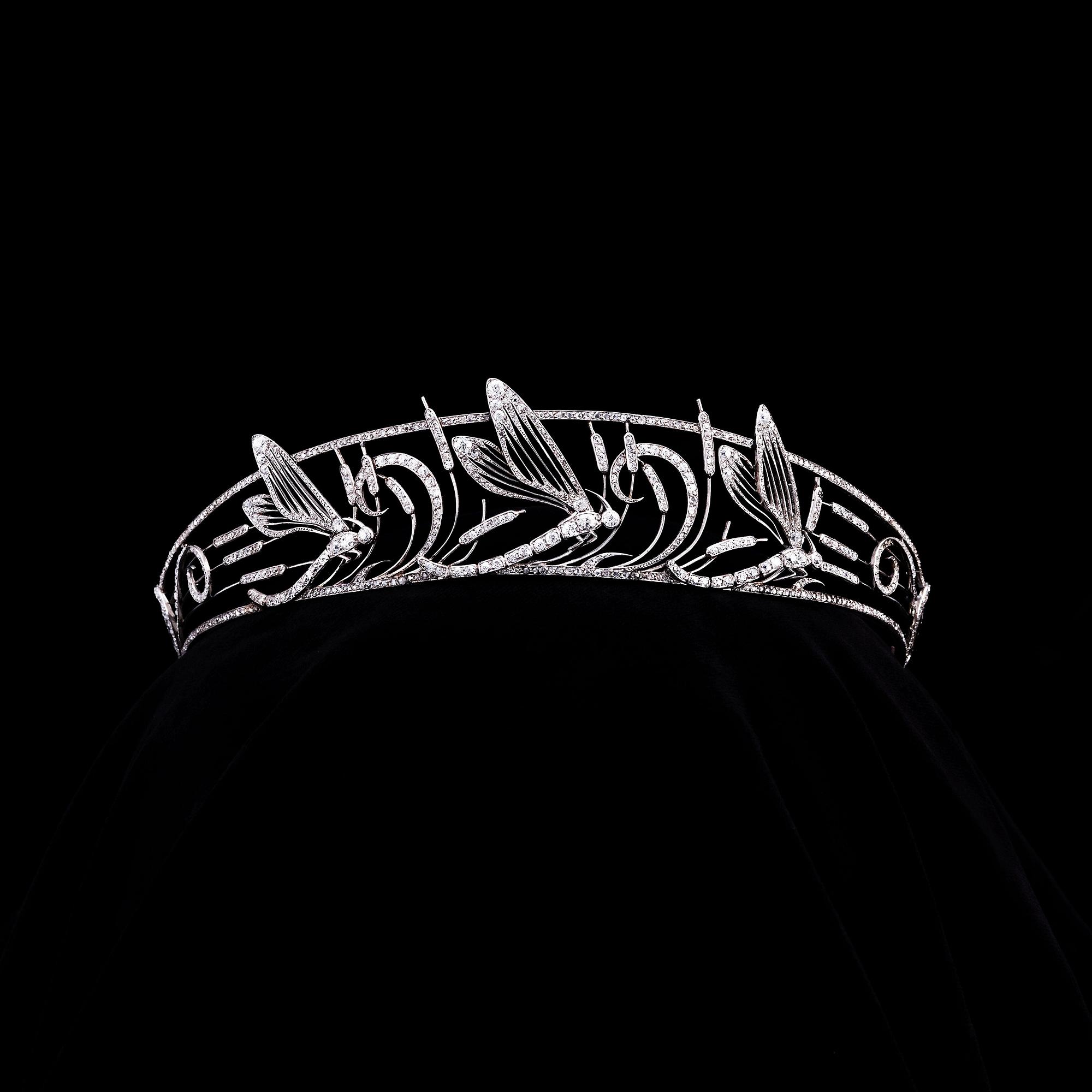 Tiara, Boucheron, 1909, platina med diamanter, signerad Boucheron Paris.